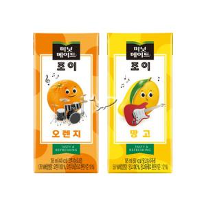 미닛메이드 조이 195ml 2종 오렌지/ 25팩+망고/ 25팩=총50팩