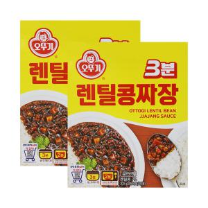 오뚜기 3분 렌틸콩짜장 200g 2개