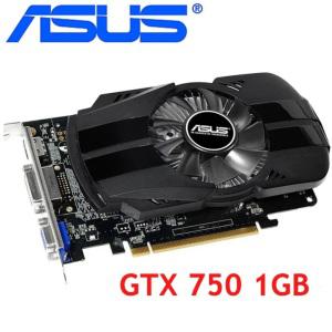 중고 제품 ASUS 오리지널 그래픽카드 GTX 750 1GB 128 비트 GDDR5 비디오카드 nVIDIA Geforce GTX750 DVI