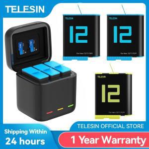 TELESIN 고프로 히어로 12 11 10 9 1750 mAh 배터리,