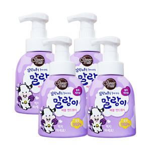 애경 샤워메이트 말랑이 버블 핸드워시 블루베리향 300ml 4개 손세정제