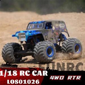 RC카몬스터트럭 대형오프로드입문용 무선 LOSI 1/18 Mini LMT 4x4 브러시드 몬스터 트럭 RTR 4WD 2.4GHz RC