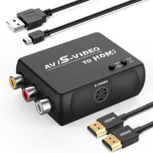 HTDYOO RCA Svideo to HDMI 어댑터  S-Video AV-HDMI 변환기