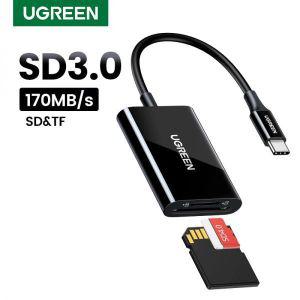 카드 리더기 UGREEN USB TF SD 카드 리더, USB-C 메모리 카드, 맥북 아이폰 15, 삼성 갤럭시 아이패드용, 2