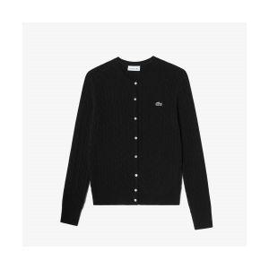 [매장정품] 라코스테 LACOSTE 여성 케이블 크루넥 가디건 [블랙] AF091E-54N031 481132