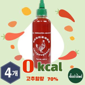 0칼로리 닭표 스리라차 핫 칠리 소스 (400g x 4ea) 쓰리라차