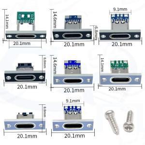 나사 고정 판이 있는 USB 3.1 C타입 소켓, 잭, 2 핀 4 5 6 암 커넥터 1-10 개