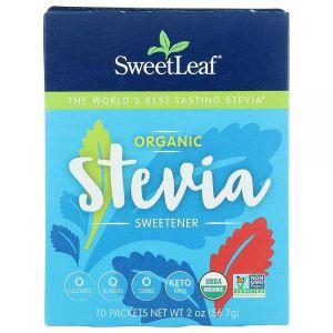 SweetLeaf 4005947550 유기농 스테비아 감미료, 70개