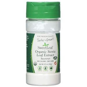 SweetLeaf 7516875455 유기농 스테비아 잎 추출물 - 파우더, 제로 칼로리, 무설탕, GMO 프리, 글루텐 케토