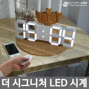 3D LED 대형 벽시계 벽걸이 무소음 인테리어 전자 더시그니처