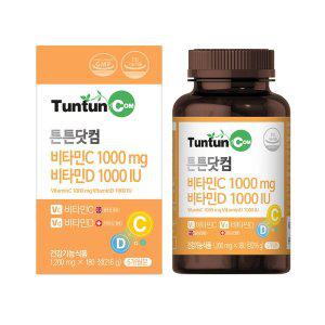 [튼튼닷컴]비타민C 1000mg 비타민D 1000IU (6개월분) 영국산 비타민C + 스위스산 비타민D를 한알에 담은...