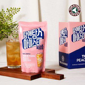 탐앤탐스 복숭아 아이스티 파우치 230ml x 20개입