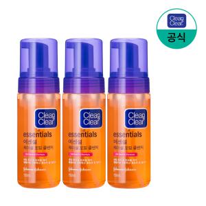 클린앤클리어 에센셜 훼이셜 포밍 클렌저 150ml x3