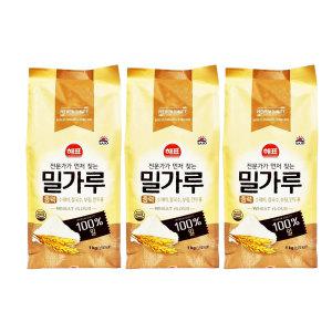 사조 해표 중력 밀가루 중력분 1kg x 3개