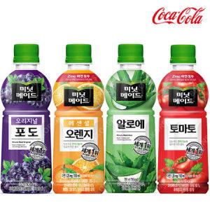 미닛메이드 350ml X 24개입 토마토+오렌지+알로에+포도 각 6개씩/과일주스