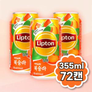 롯데칠성음료 립톤 아이스티 복숭아맛 뚱캔 355ml x 72캔 _N