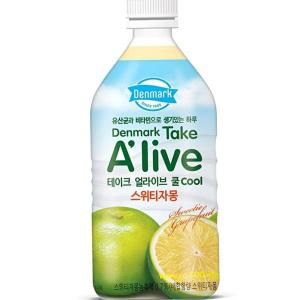 덴마크 테이크 얼라이브 쿨 유산균 음료 스위티자몽 500ml 24개