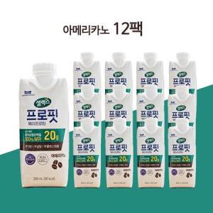 셀렉스 프로핏 웨이프로틴 아메리카노 드링크 330ml x 12팩 분리유청 단백질 보충제 운동후