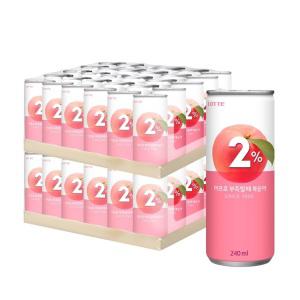 (코스트코 직배송) 2% 부족할 때 복숭아맛 240ml x 30캔x 2팩Lotte 2% Peach Drinks 240ml x 30 x 2 Pack