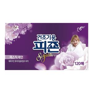 피죤 건조기용 드라이시트, 미스틱레인, 120매