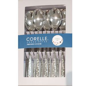 코렐 코디네이츠 꽃솜 샌딩수저 5인 세트 CORELLE