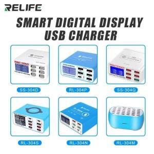 RELIFE SS-304D SS-304Q RL-304N 스마트 6 포트 USB 디지털 디스플레이 라이트닝 충전기 아이폰 호환 삼성