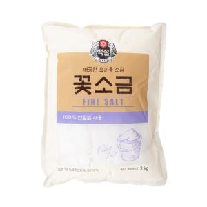 CJ제일제당 백설 꽃소금 3kg x3개