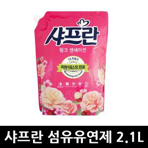 샤프란 핑크 섬유유연제 2100ml x 6개 / 리필형 세탁