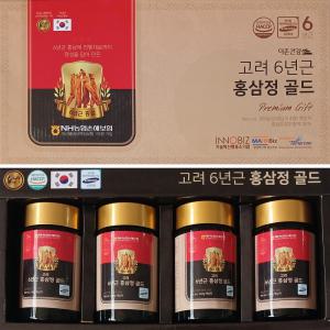 더존건강 고려 6년근 홍삼정 골드 240g x 4병 1세트