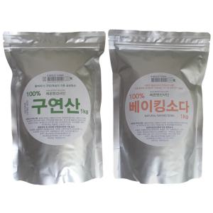 식용 프리미엄 무수 구연산 베이킹소다 1KG 식품첨가물 안심세척