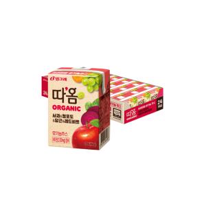 빙그레 따옴 오가닉주스(사과 레드비트)120mlX24개/무배