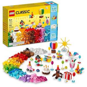 LEGO 레고 Classic 클래식 Creative 파티 박스 브릭 세트 함께 놀 수 있는 가족 미니 빌드 12개 포함: 테디