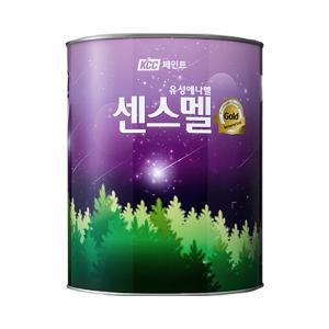 KCC 센스멜골드 무광 흑색 1L 유성 에나멜 페인트 목재 철재용