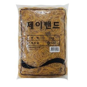 제이밴드 1KG 고무밴드(대용량)/노란 고무줄