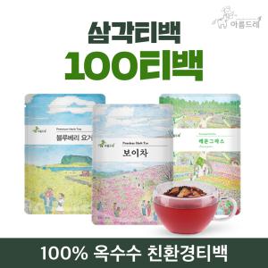 친환경 삼각티백 허브차 100티백 50종/허브티 보이차 홍차 마테차 레몬밤 루이보스 호박팥차 콤부차/