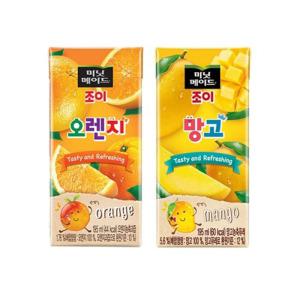 미닛메이드 조이 195ml 오렌지x32팩+망고x32팩