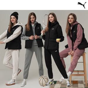 [푸마][PUMA] 22FW 푸마 패딩베스트 트레이닝 셋업 여성 3종세트 4컬러 택일 B