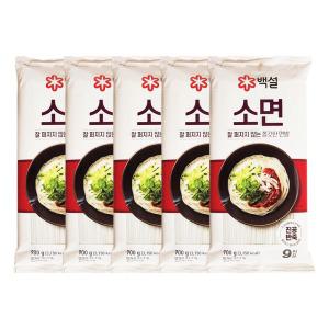 백설 쫄깃한 면발 소면 900g x 5개