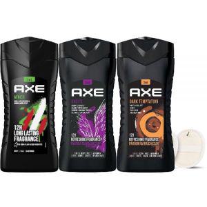 AXE 바디 워시 12시간 상쾌한 향기 3-IN-1 페이스 헤어 다양한 3가지 향 - 흥분 다크 템테이션 아프리카 각