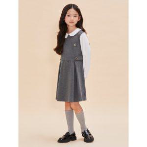 [BEANPOLE KIDS]클래식 멜란 저지 베스트형 원피스  그레이(BI4871G903) (BI4871G903)