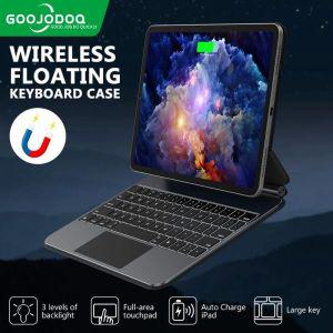 휴대폰 케이스 GOOJODOQ 매직 키보드 케이스 고속 충전 멀티 터치 트랙패드 키보드 iPad Po 11 M4 iPad Ai