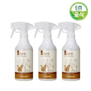 에버미라클 EM발효 펫 탈취제 500ml 3개/무자극/무향/냄세제거/항균작용/반려동물 탈취제