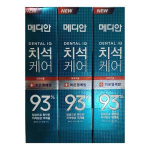 메디안 치석 윗몸 치약 120g 3개입