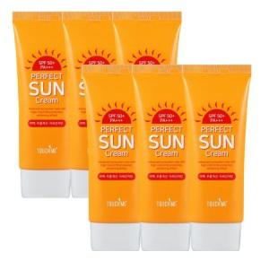 터치미 대용량 썬크림 기능성 데일리 선크림 SPF50+ 60ml x 6개_MC