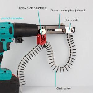전기 드릴용 자동 체인 나사 네일 건 어댑터, 목공 도구, 무선 파워