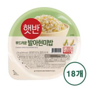 CJ제일제당 햇반 발아현미밥 210g 18개jh