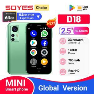 SOYES D18 미니 안드로이드 스마트폰 3G 네트워크 쿼드코어 700mAh 후면 5 메가픽셀 카메라 듀얼 심 듀얼