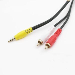 스테레오 3.5mm AUX to RCA 2선 스마트폰 스피커 오디오 앰프 우퍼 PC 노트북 연결 Y AUX 케이블