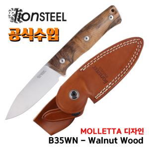 lionSTEEL 라이온스틸 정품공식수입 B35WN Walnut Wood Fixed 호두나무 픽스드 캠핑나이프 캠핑칼 백패킹