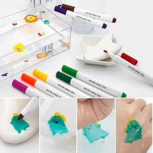 KC인증 물에 뜨는 워터 매직펜 12색세트 판박이 데코 펜 체험 놀이
